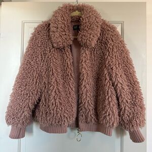Zara Pink Teddy Jacket